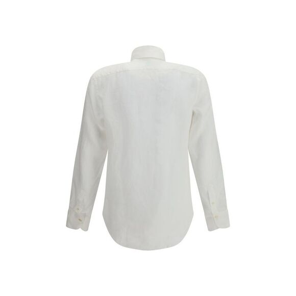 Finamore White Linen Dress Men's Shirt